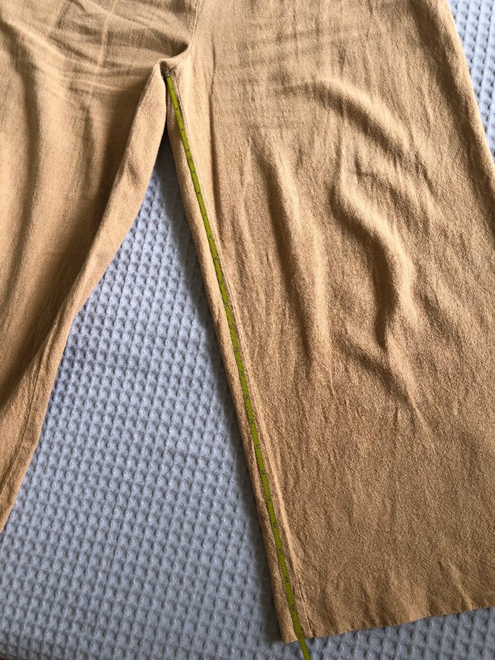 Worthington Cropped Wide Leg Mustard Pants - Size 6 - Picture 5 of 10